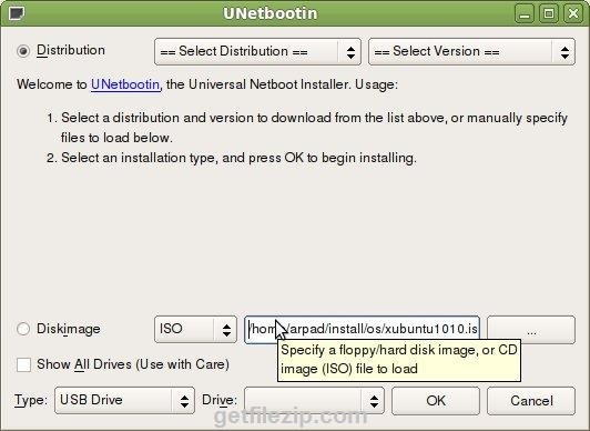 Download the latest version of UNetbootin 